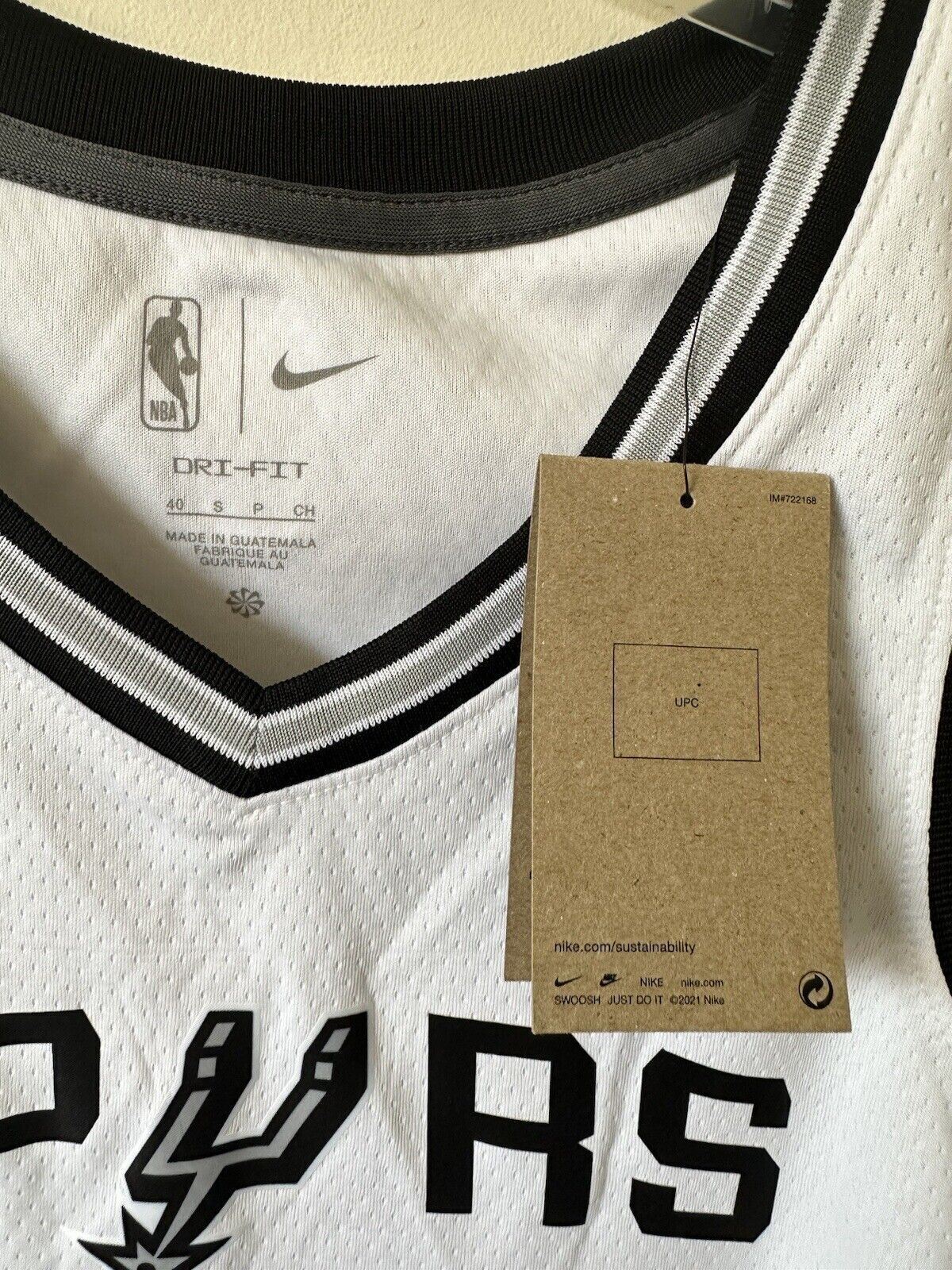 Nike Jordan NBA San Antonio Spurs Swingman Jersey #33 Mens Small