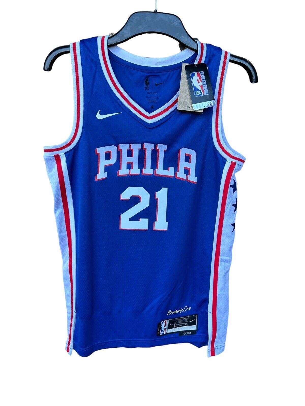 Nike NBA Philadelphia 76ers Icon Edition Jersey EMBIID 21 Men’s Small