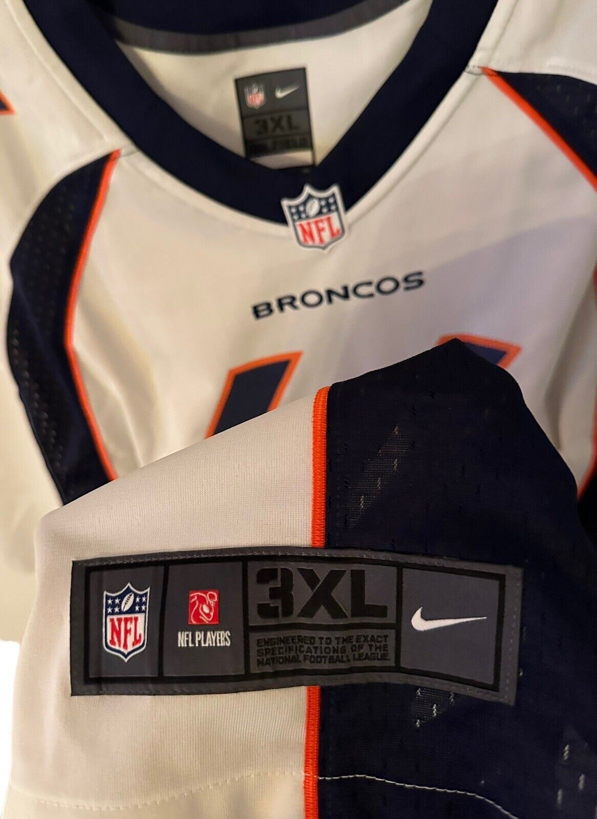 Nike NFL Denver Broncos Jersey - RISNER - Mens Size 3XL
