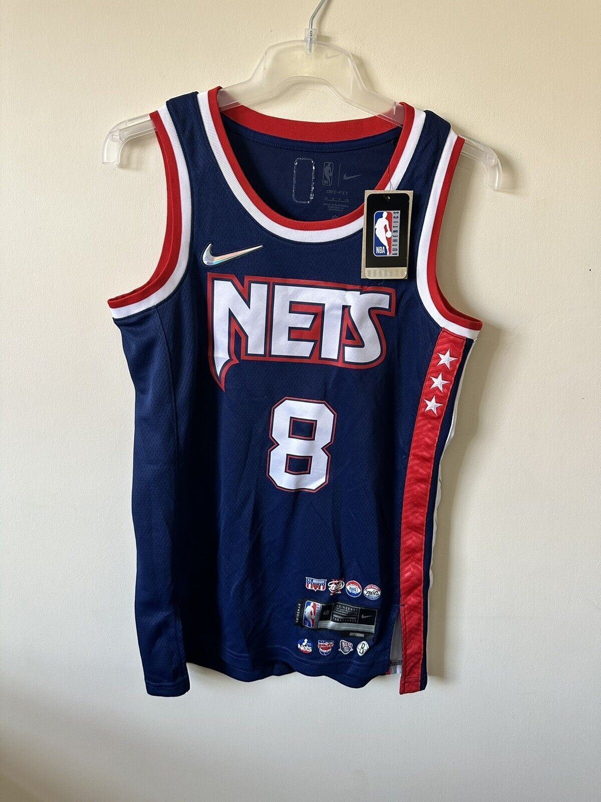 Nike NBA Brooklyn Nets City Edition 75th Anniversary Jersey DURANT 7 Mens S *DF*