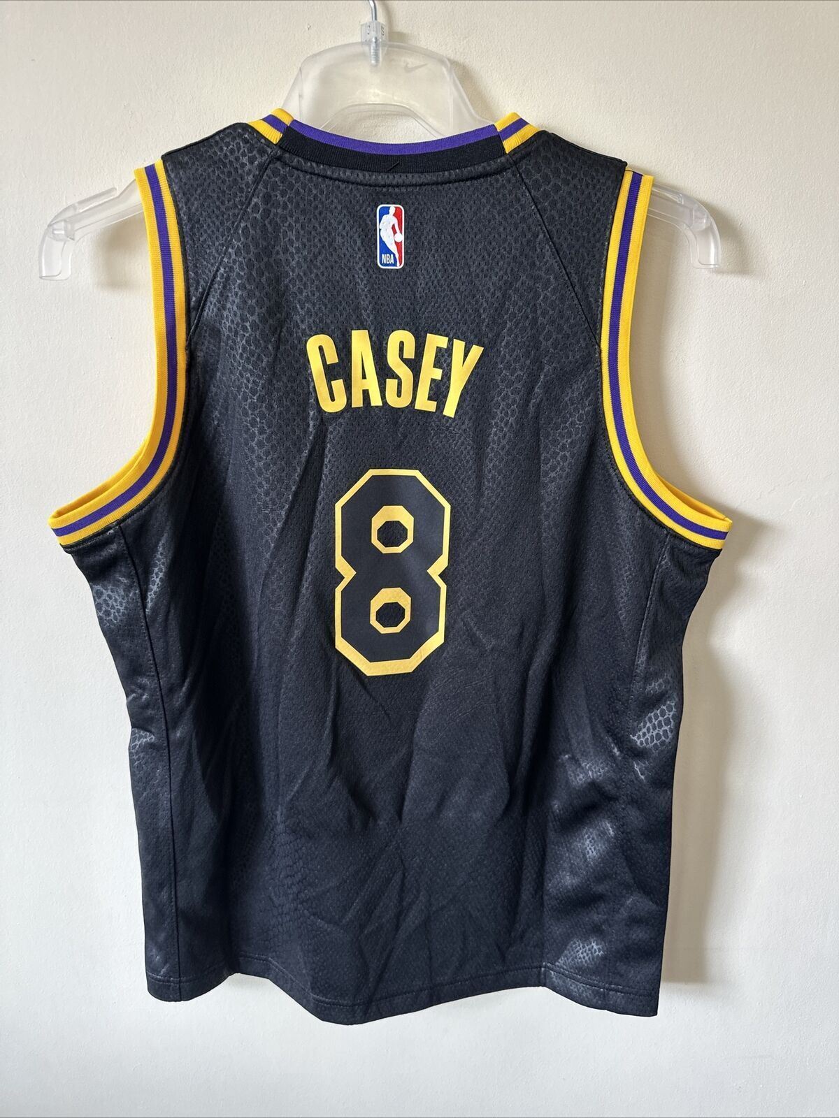Nike NBA LA Lakers Swingman Jersey Basketball CASEY 8 Youth 12-13 Years