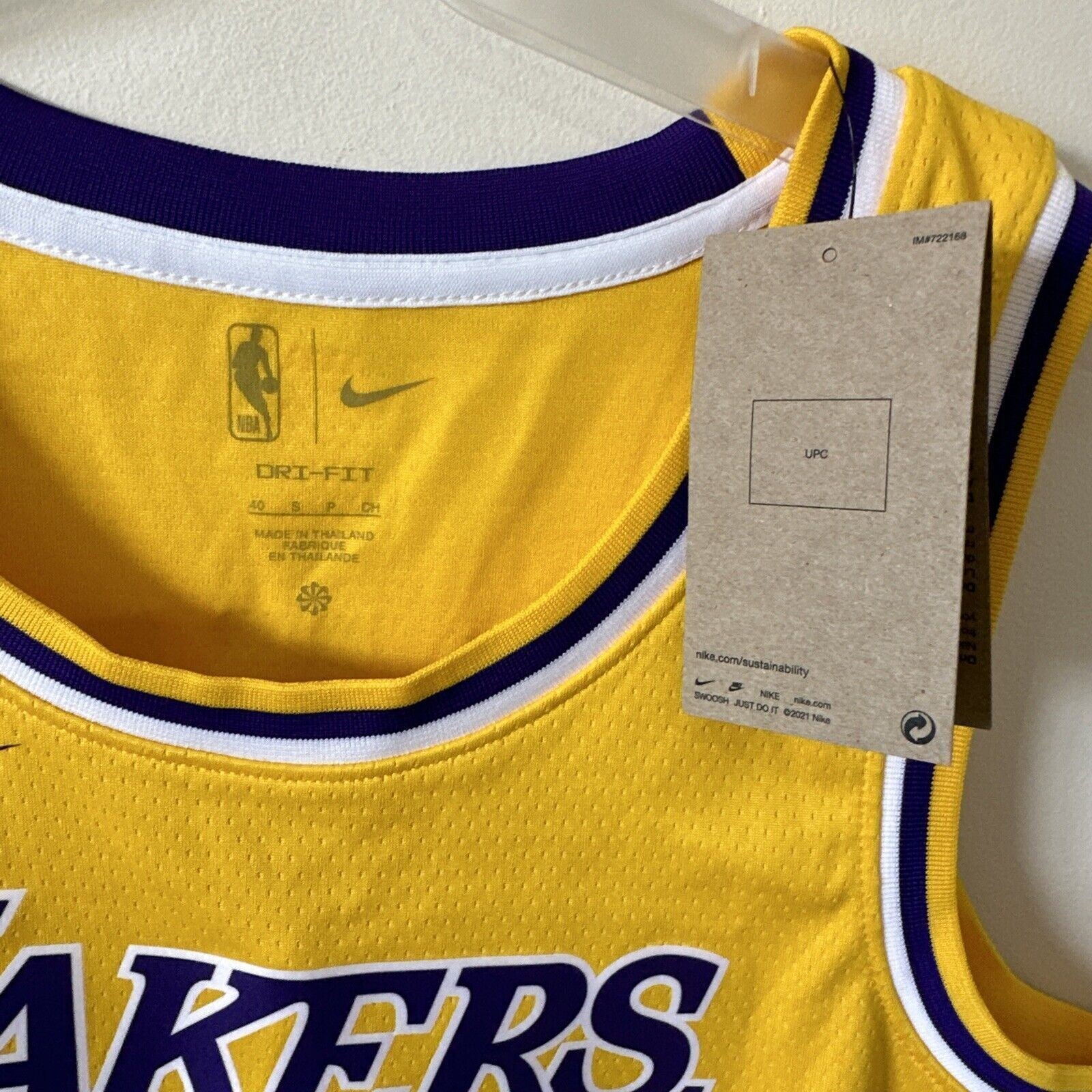 Nike NBA LA Lakers JAMES 6 Icon Edition Jersey Basketball Men’s Small