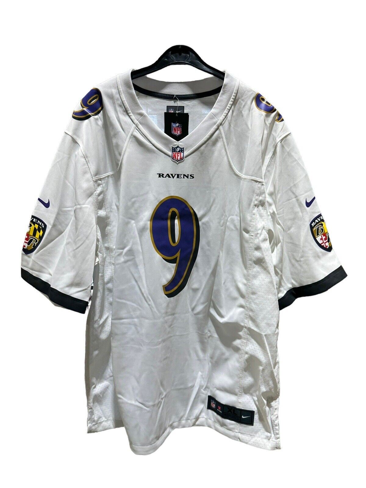 NIKE Baltimore Ravens NFL Road Jersey TUCKER 9 Mens Size XL