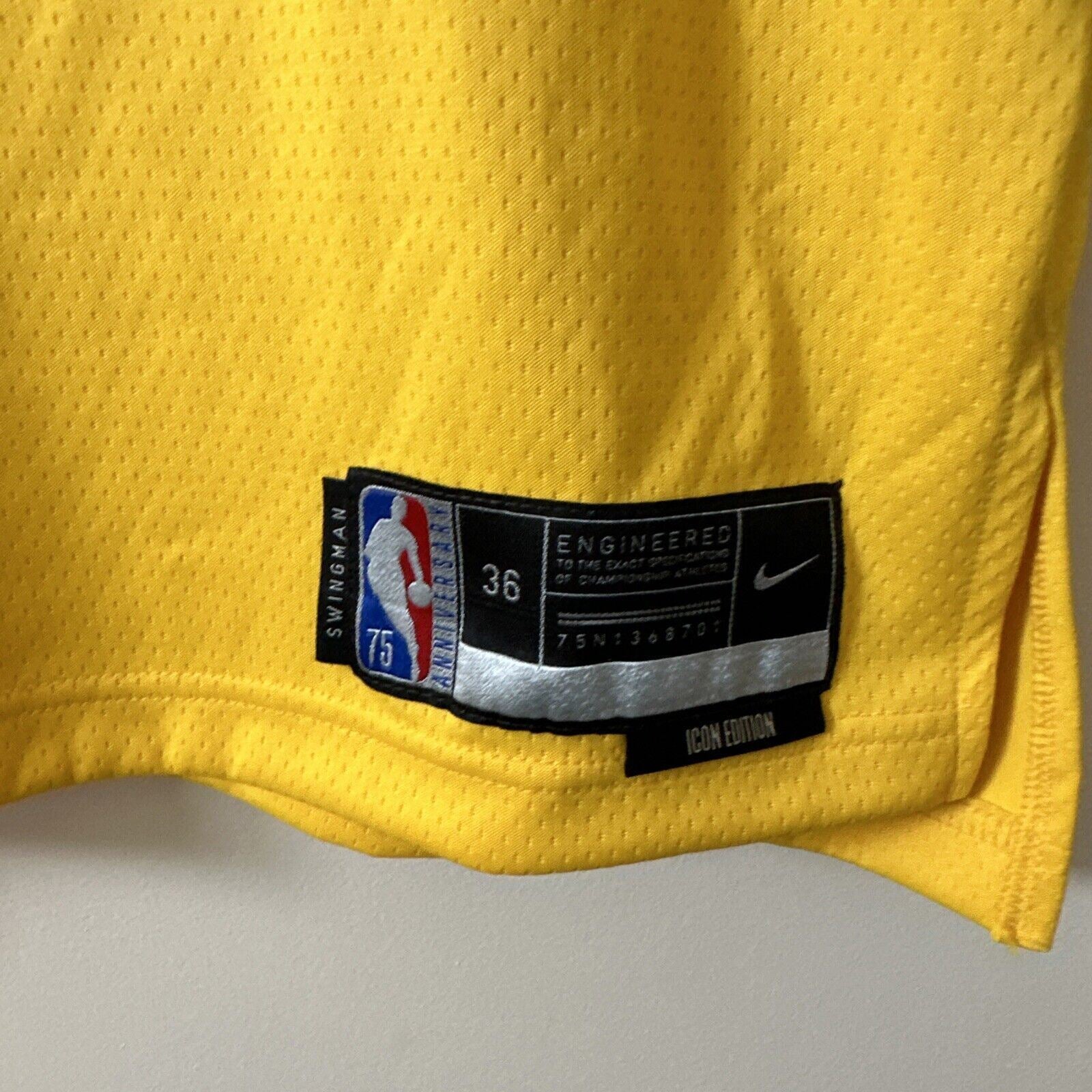 Nike NBA LA Lakers Icon Edition 75th Anniversary Jersey ANTHONY 7 Men’s XS