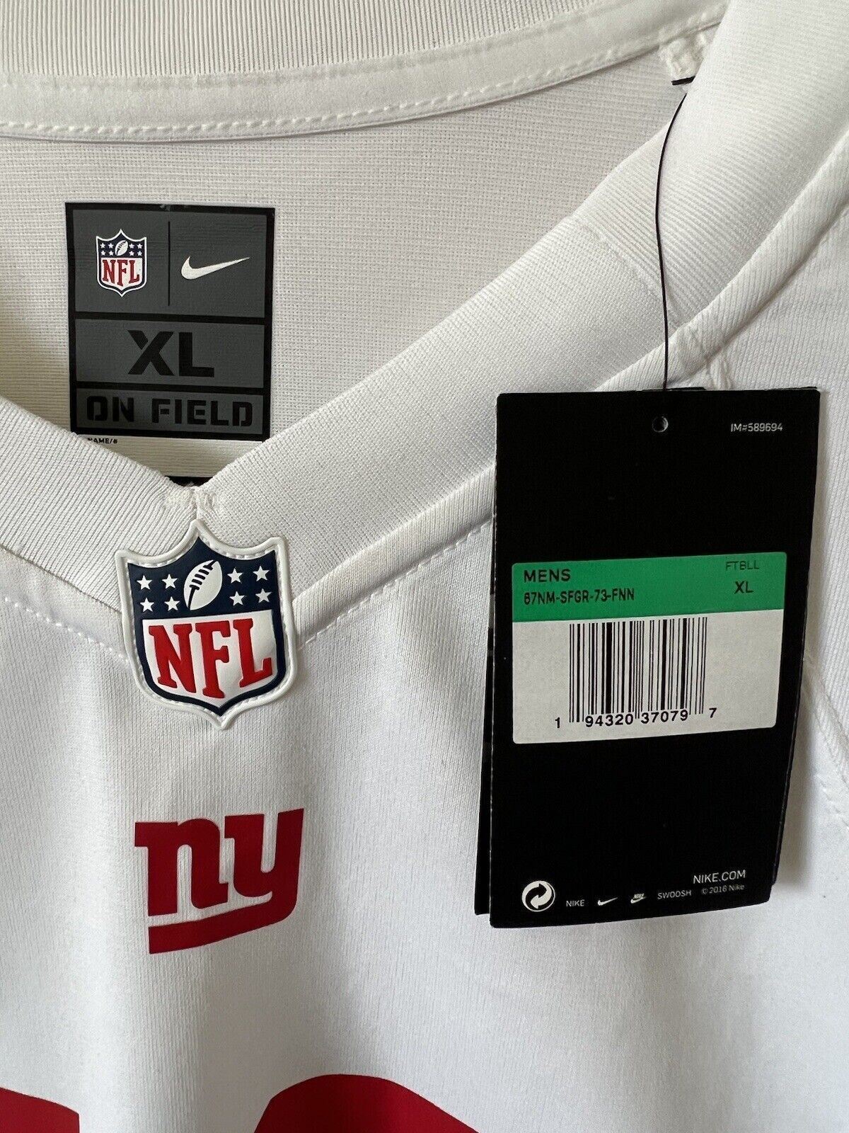 Nike NFL New York Giants Road Game Jersey SAMUEL Mens Size XL
