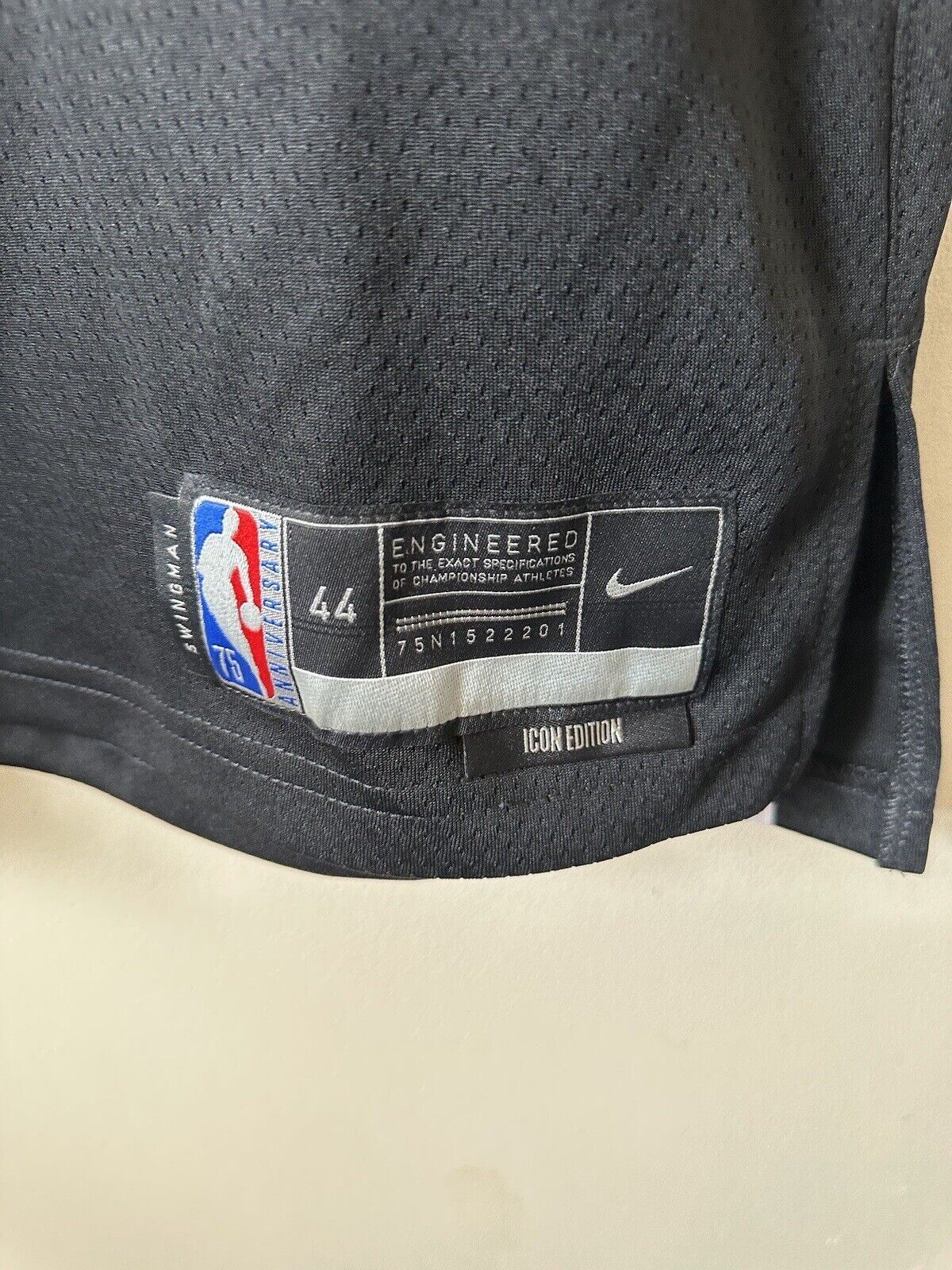 Nike NBA Brooklyn Nets Icon Edition 75th Anniversary Jersey #6 Mens Medium