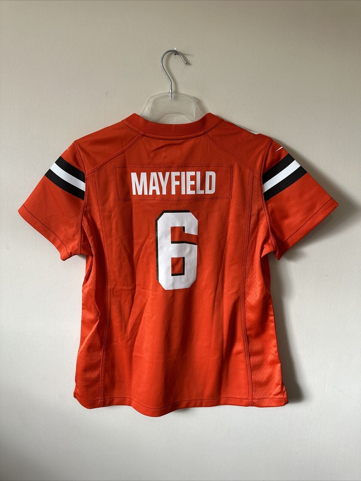 Nike NFL Cleveland Brown Game Road Jersey MAYFIELD 6 Women’s Size Large